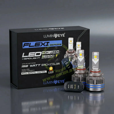 LuminEye Flexi Series 150 Watt LED Bulbs with Switch Control Adjustable Color 3000K, 4500K, 6500K in 1 LED Bulbs H1, H3, H4/H19, H7/H18, H8/H9/H11/H16, 9005, 9006, 9012, H27/880 - Biker.Store - www.biker.store