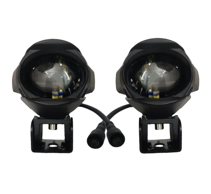 HJG Original Single LED Projector Spotlight 80W Foglight 2Pcs LED Motorcycle Fog Light Driving Spot Lamp Yellow/White (8V-80V,80 Watt) - Biker.Store - www.biker.store