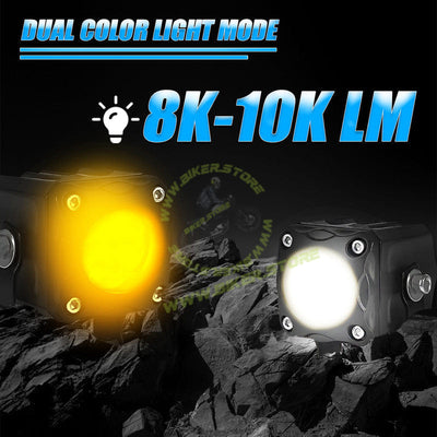 MOTO GENIUS MK150 Fog Light | Powerful LED International Range | Waterproof & Durable | Easy Mount for Motorcycles | Available at Bikers Shoppee (Pack of 2) - Biker.Store - www.biker.store