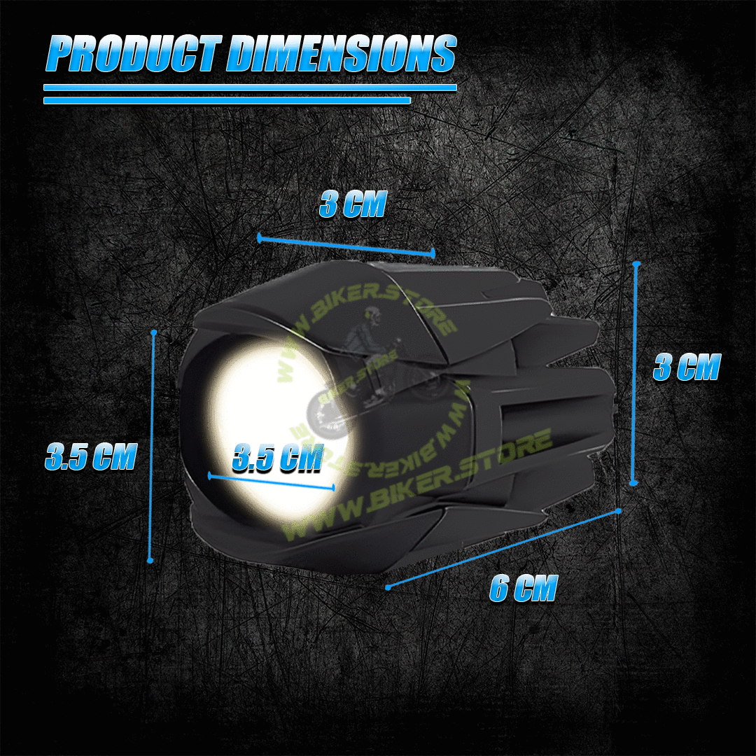 MOTO GENIUS MK160 WITH HARNESS Dual-Color LED Auxiliary Fog Light 40W piece | Driving & Auxiliary Lights | Universal Fit for Motorcycles, Cars, SUVs, ATVs & UTVs | 2PCS - Biker.Store - www.biker.store