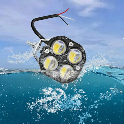 3 Inch Universal Led Fog Light Yellow-White For All Motorcycles (72W, 12V-80V, DC,) ( Pack of 2pcs) - Biker.Store - www.biker.store