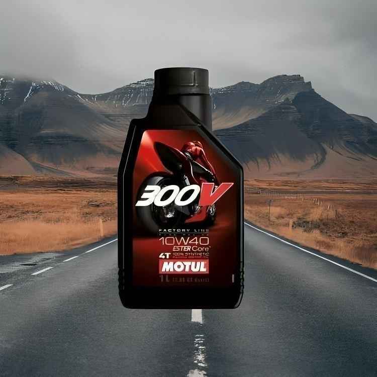 Motul 300V Factory Line Ester Core Fully Synthetic 10W40 Petrol Engine Oil for Bikes (1 L) - Biker.Store - www.biker.store