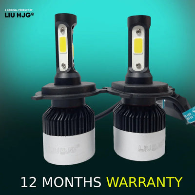 HJG Original Nighteye LED Single Pc Bike Headlight Bulb with H-4 Fitting COB Chips 6500K White, With 12 months warranty for bike (Pack of 1) - Biker.Store - www.biker.store