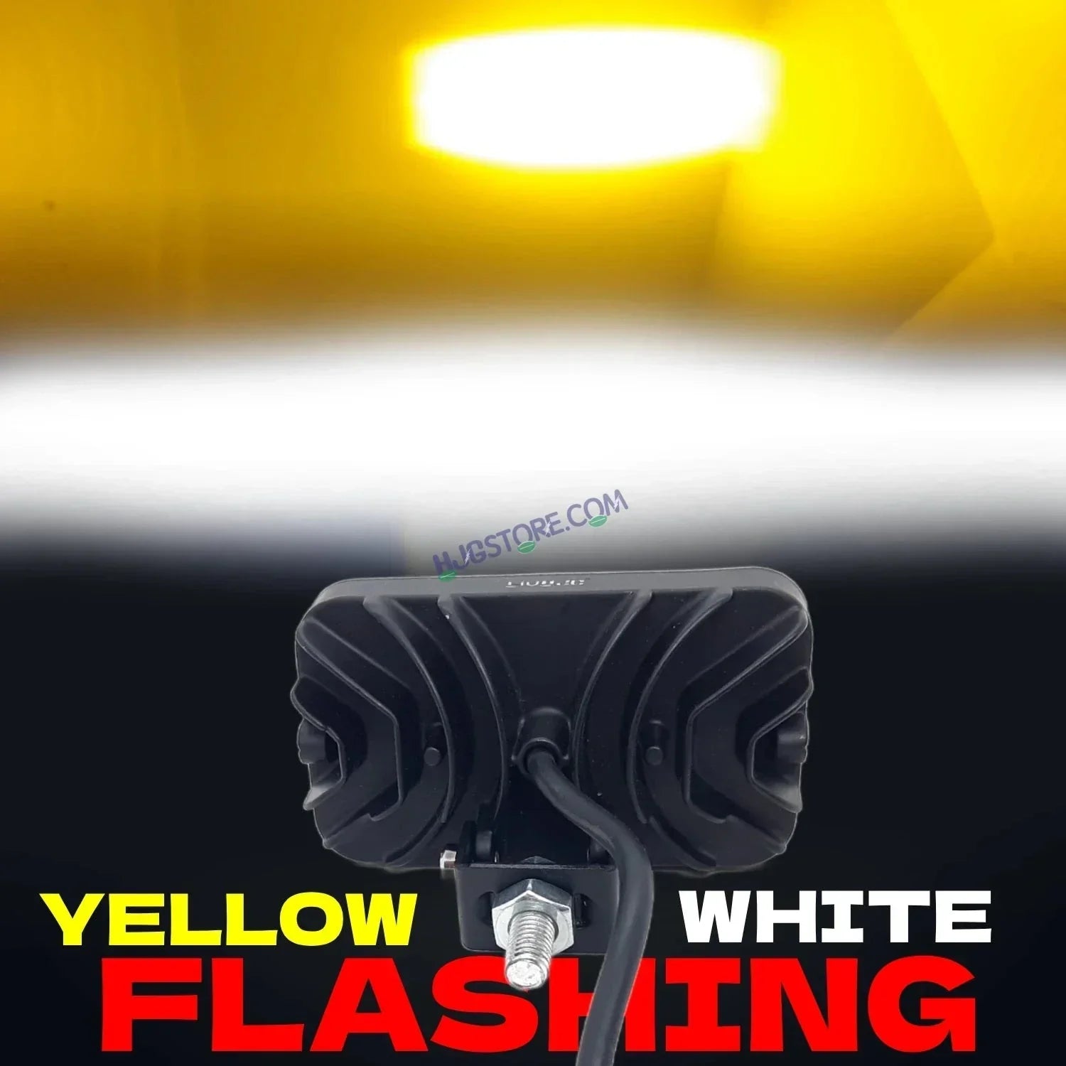 HJG 8 LED Red Blue Foglight with 5 Modes and Red Blue Flash DRL 8 LED Foglight Light Red Blue Flashing Light Multiple Connecting White, Yellow, White + Yellow, Flash, Red Blue Flash HJG - Biker.Store - www.biker.store