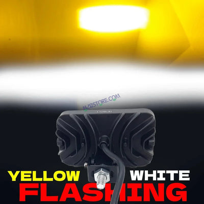HJG 8 LED Red Blue Foglight with 5 Modes and Red Blue Flash DRL 8 LED Foglight Light Red Blue Flashing Light Multiple Connecting White, Yellow, White + Yellow, Flash, Red Blue Flash HJG - Biker.Store - www.biker.store