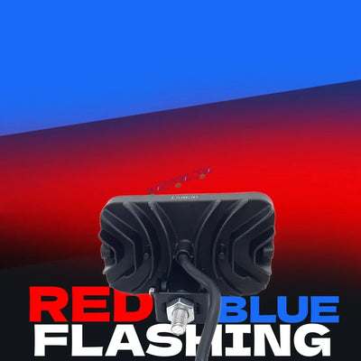 HJG 8 LED Red Blue Foglight with 5 Modes and Red Blue Flash DRL 8 LED Foglight Light Red Blue Flashing Light Multiple Connecting White, Yellow, White + Yellow, Flash, Red Blue Flash HJG - Biker.Store - www.biker.store