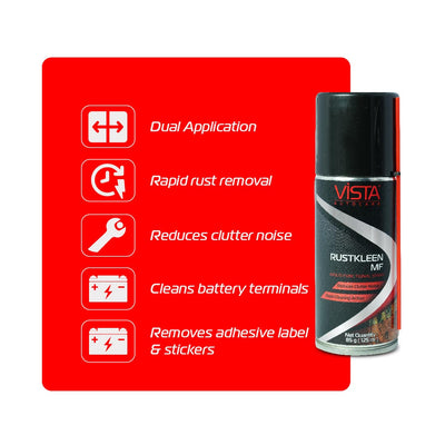Vista Rustkleen Rust Remover Multi Purpose MF 125 ml - Biker.Store - www.biker.store