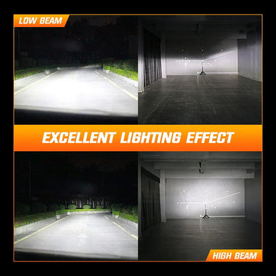Original Nighteye A315 S4 NEW MODEL 2024 H4 LED Headlight Bulb H4 (Set of 2) For All Motorcycles (Low and High Beam Bulbs (White) 13000 LM 3 Side Chip) - Type H4 - Biker.Store - www.biker.store