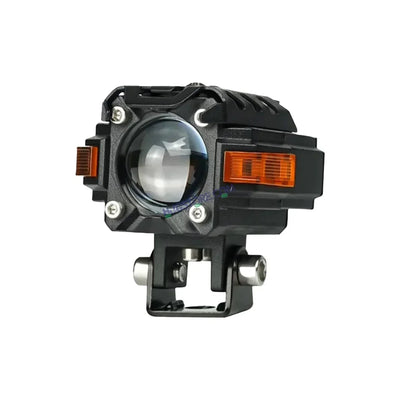 HJG Hazard Single Lens Foglight with Wiring Kit 80W New Model with Red Orange Hazard DRL Foglight Ultra Wide Dual Intensity LED Fog Lights White/Yellow (2*40W= 80W Total) Universal For All Cars & Bikes LIU HJG Hazard S59 1 Lens Fog with Wiring Harness Kit - Biker.Store - www.biker.store