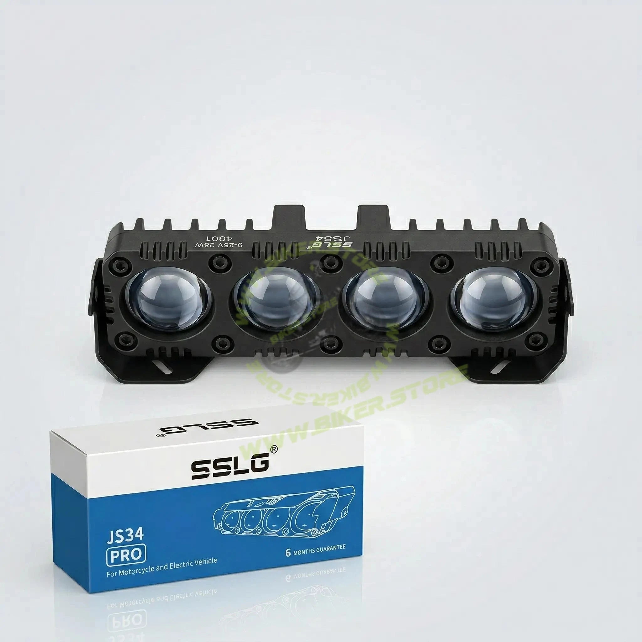 SSLG 4 Lens JS34 PRO 50W FOG LIGHT| Dual Colour Mode White/Yellow with Flashing Mode| Red Devil Eye Mode (Pack of 1) - Biker.Store - www.biker.store