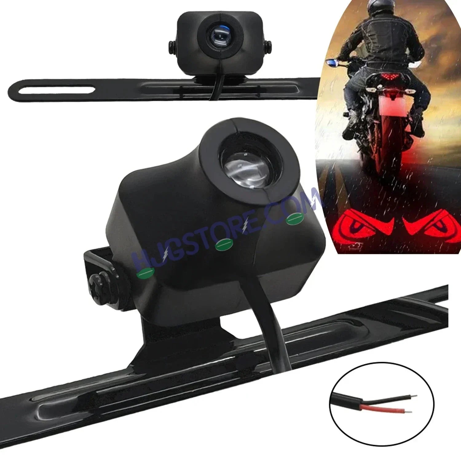 HJG Devil Eye Shadow Light License Plate Ground Projector Shadow Devil Eyes Red/Blue/White/Purple Universal for Two Wheelers/Cars/SUV Ground Devil Eyes Light Projection Universal For All Bikes and Cars LIU HJG License Plate Devil Eye Shadow Projector - Biker.Store - www.biker.store