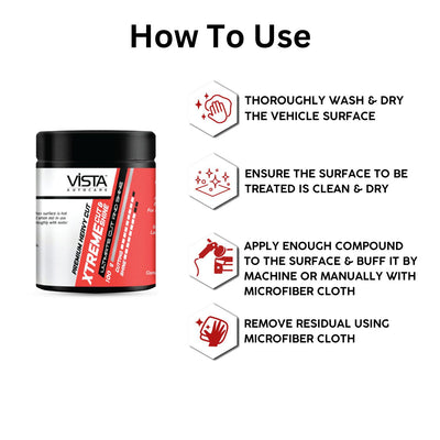 Vista Xtreme Cut And Shine 100 g | Minor Scratch Remover Rubbing Compound - Biker.Store - www.biker.store