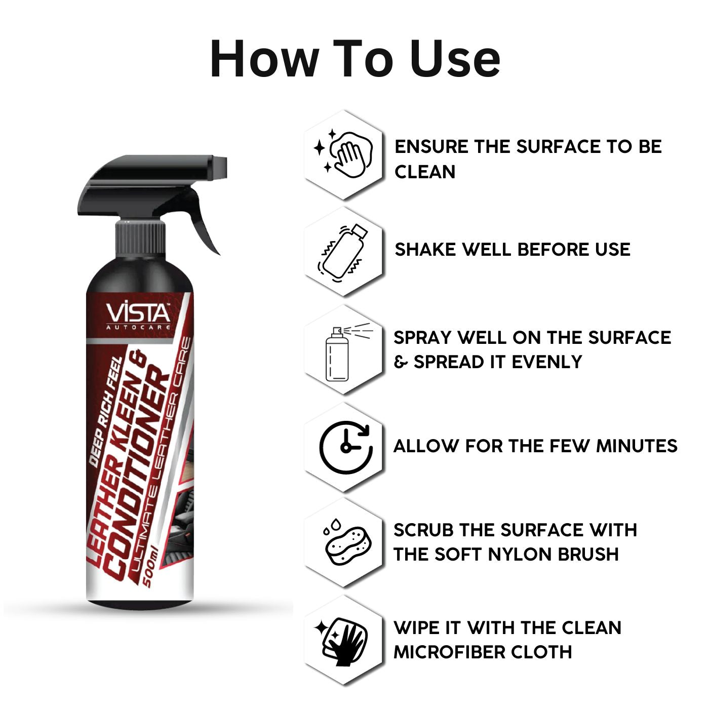Vista Leather Kleen & Conditioner 500 ml - Biker.Store - www.biker.store