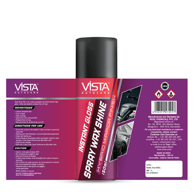 VISTA SPRAY WAX SHINE 150 ml - Biker.Store - www.biker.store