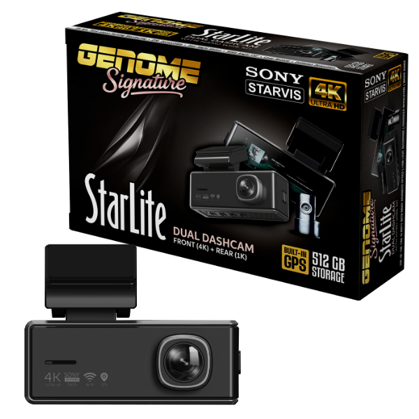 Genome STARLITE DUAL DASHCAM FRONT 4K+REAR 1K - Biker.Store - www.biker.store