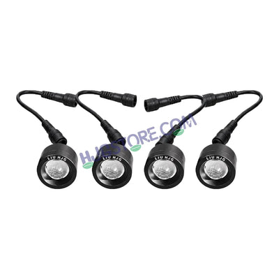 HJG 4 Pcs Motorcycle LED Strobe Light Kit with Remote Control, Wiring Harness, Relay Module & Switch - RGB Multi-Color Flashing Auxiliary Projector Lights - Universal Fit for Bikes, Cars, SUVs, Cruisers & Custom Builds - Biker.Store - www.biker.store