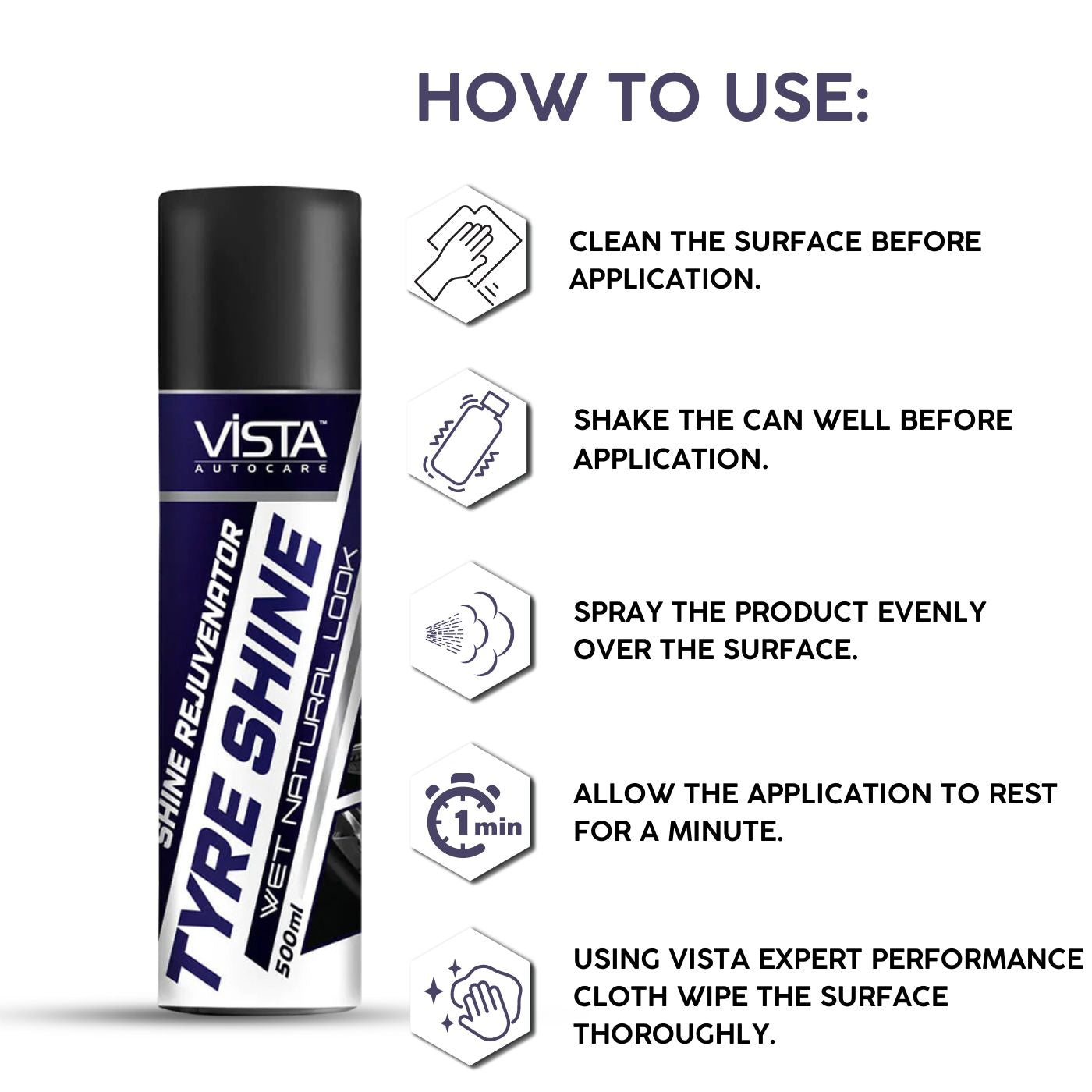 Vista Tyre Shine 500 ml - Biker.Store - www.biker.store