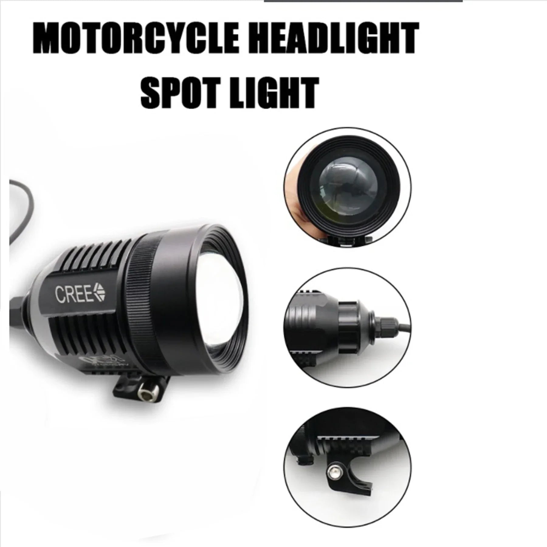 KZ30 60W Foglight Auxiliary Light Led Spotlight Head Light For Motorcycle( 60W)(12-80V DC) - Biker.Store - www.biker.store
