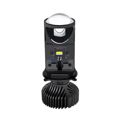 HJG Y6 Projector Lens H4 LED Bulb 50W HJG Y6 Projector Light Lamp H4 LED Mini Projector Lens with Fan for Bike Bulb 7000LM Conversion Kit Hi/Lo Beam Headlight 12V/24V for Motorcycle, Set of 1, White - Biker.Store - www.biker.store