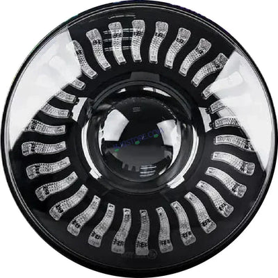 HJG 7 Inch White LED Headlight Chakra Headlight Assembly for Thar Royal Enfield | 75-120W CREE/Osram LED Chip Multi color Compatible with Royal Enfield, Jeep, Thar, Gypsy - Biker.Store - www.biker.store