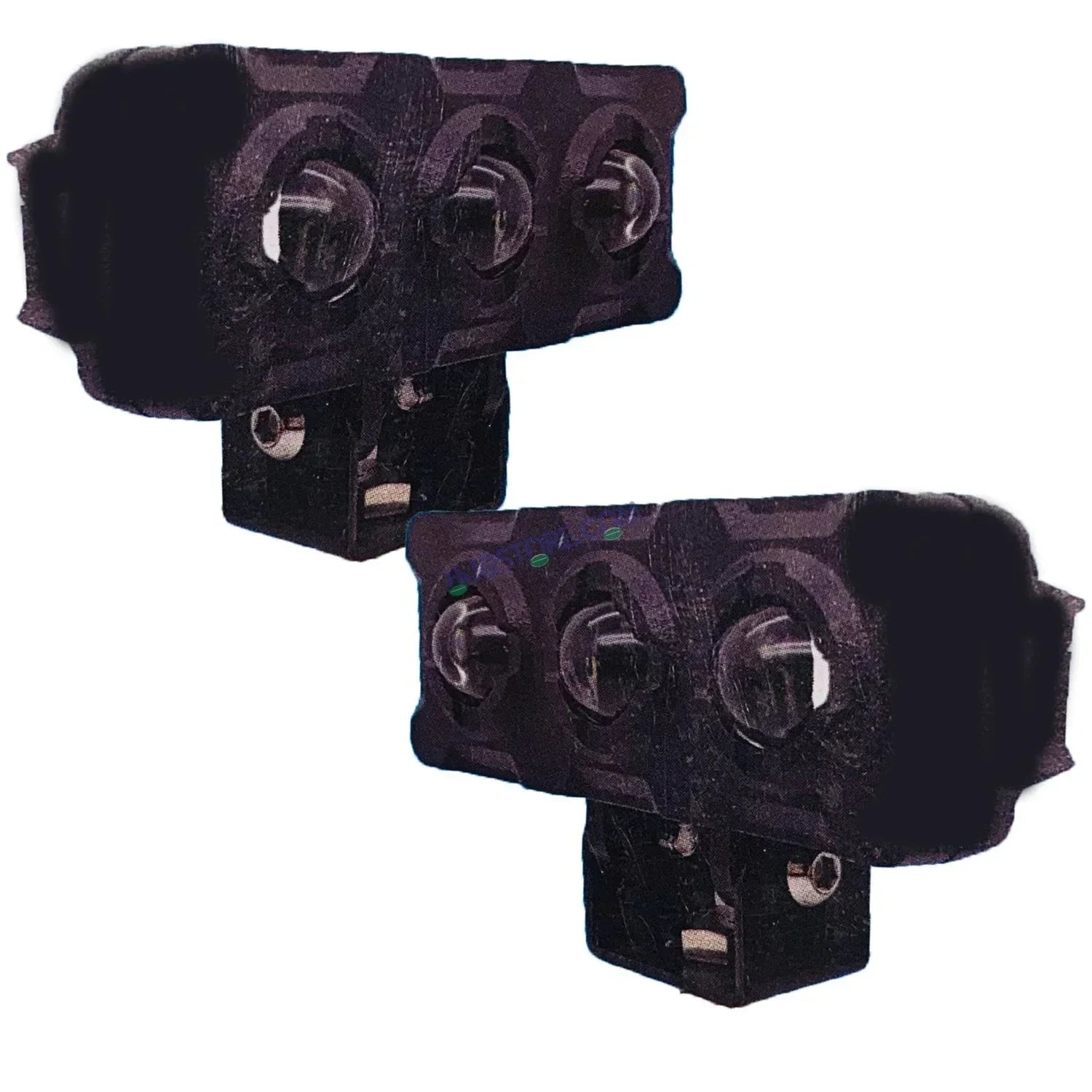 HJG New Model 3 LED Tri Shot 120W Fog Light For Bike/Car/Thar/Jeep ( Cool White and Yellow, 60W each * 2 = 120W Total ) - Pack of 2 - Biker.Store - www.biker.store