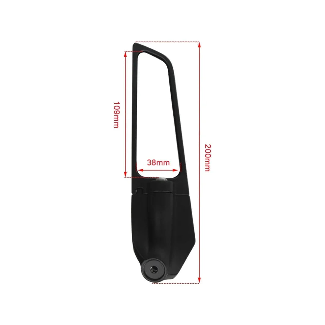 Motorcycle Fin Mirror Motorcycle Rearview Mirrors (Without LED) - Biker.Store - www.biker.store