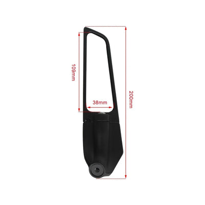 Motorcycle Fin Mirror Motorcycle Rearview Mirrors (Without LED) - Biker.Store - www.biker.store