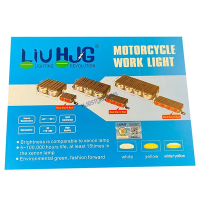 HJG Original Waymaker 2 LED New Model Slim Drive Dual Colour Fog Light Mini Drive Light Version 4 With Red Devil Eye And Wiring With Canbus For All Cars and Motorcycles (2Pcs) HJG Waymaker Foglight HJG New Model 2 LED - Biker.Store - www.biker.store