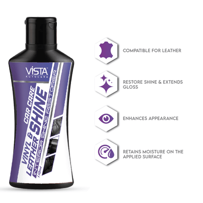 Vista Vinyl & Leather Shine 110 ml (Free Applicator Sponge) - Biker.Store - www.biker.store