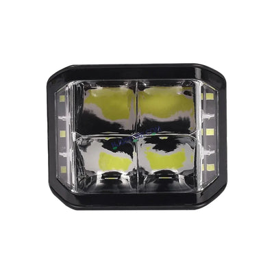 HJG W28 Helao 4x4 Lens CREE Foglight 120W 4x4 Lens Square Edge W28 4 Lens Square Edge 2pc Foglight 120W Foglight Ultra Wide Intensity LED Foglight White CREE Foglight (120W) Universal For All Cars & Bikes LIU HJG W28 Helao 4x4 Lens Foglight Edge Light 2pc - Biker.Store - www.biker.store