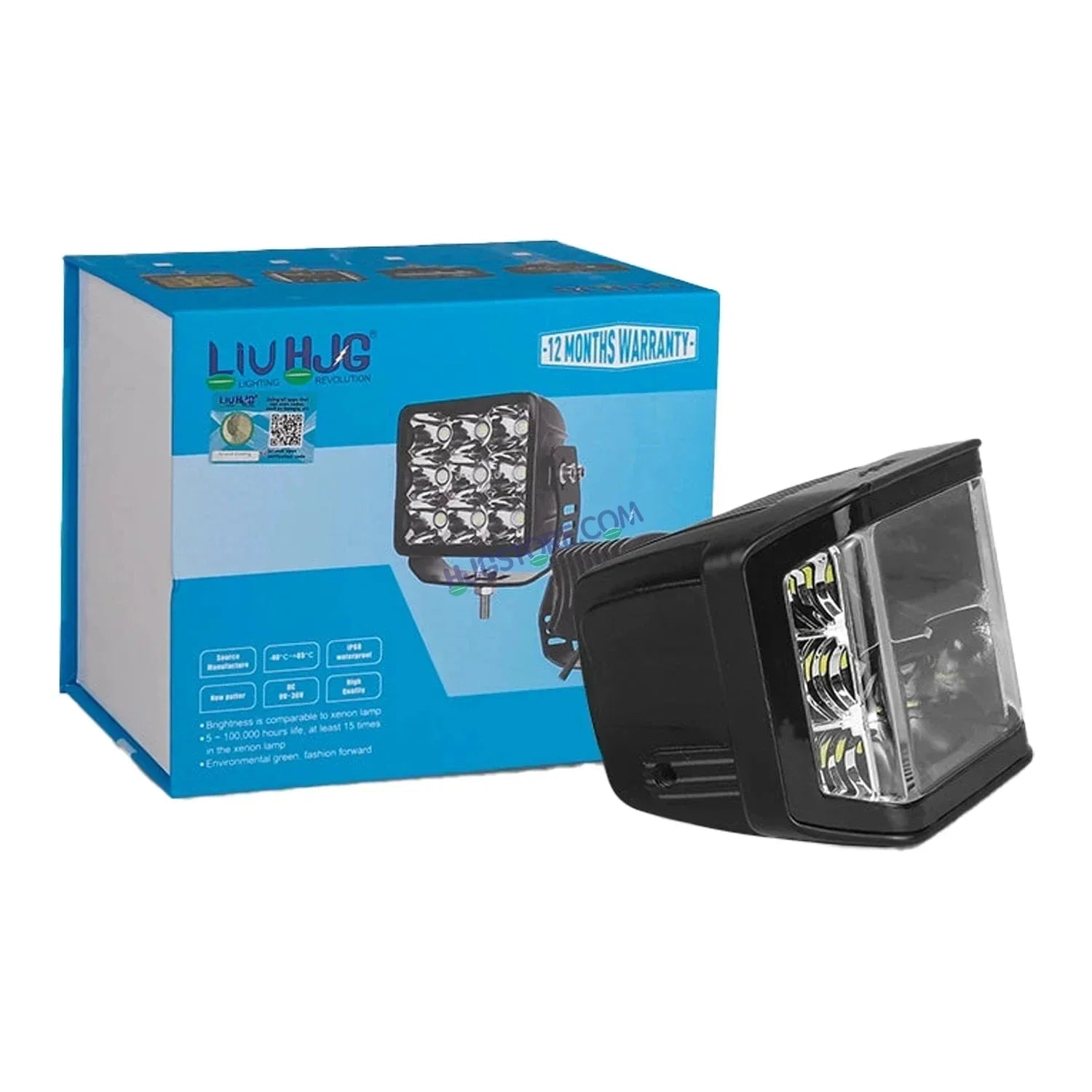 HJG W28 Helao 4x4 Lens CREE Foglight 60W 4x4 Lens Square Edge W28 4 Lens Square Edge 1pc Foglight 60W Foglight Ultra Wide Intensity LED Foglight White CREE Spread Foglight (60W) Universal For All Cars & Bikes LIU HJG W28 Helao 4x4 Lens Foglight Edge Light - Biker.Store - www.biker.store