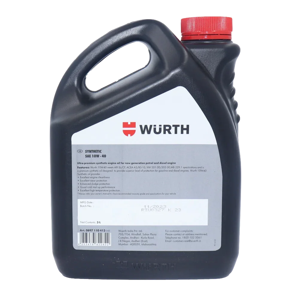 Wurth Fully Synthetic 10W-40 Engine Oil (1-4L) - Biker.Store - www.biker.store