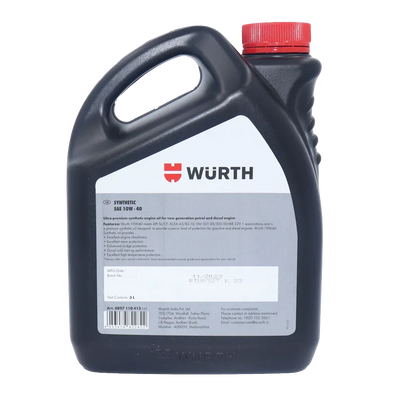Wurth Fully Synthetic 10W-40 Engine Oil (1-4L) - Biker.Store - www.biker.store