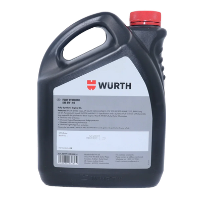 Wurth Fully Synthetic 5W-40 Engine Oil (1-4L) - Biker.Store - www.biker.store