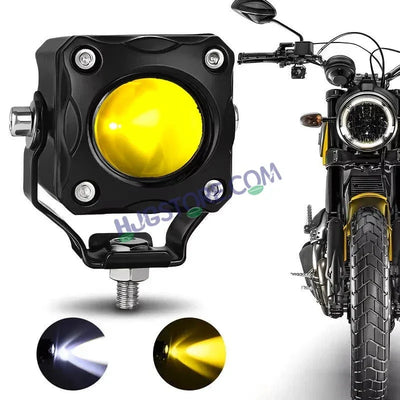 HJG Ice Blue Mini Cube Foglight 40W New Model Projector Foglight Ice Blue DRL/White/Yellow Ultra Wide Dual Intensity 40W LED Fog Lights White/Yellow/Ice Blue DRL Universal For All Cars & Bikes LIU HJG Ice Blue Cube Mini Cube Foglight 40W, Set of 2 - Biker.Store - www.biker.store