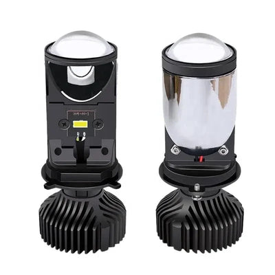 Y6 LED Headlight Bulb Projector 20000 LM H4 Car Headlights 2PCS Y6 LED H4 Headlamp Tricolor Lens Fisheye Lamp Far And Near Integrated Mini HD Super Bright Headlight Bulb Light - Biker.Store - www.biker.store
