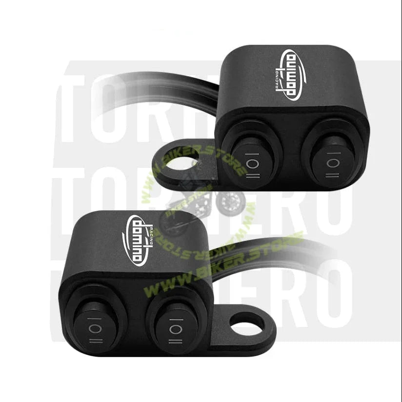 Domino 2 x 3 Way Switch Double On Off On Switch for Motorcycle Handlebar - Biker.Store - www.biker.store