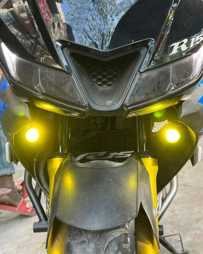 Original Mini Drive Fog Light White/Yellow with Adaptor Spotlight Foglight with Universal Fit for All Cars and Bikes - Yellow/ White - Biker.Store - www.biker.store