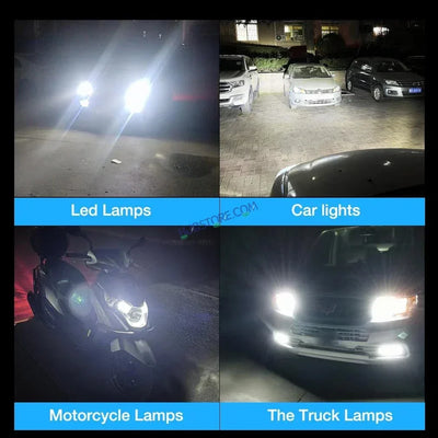 HJG RTD Lens H4 New Model RTD Lens Dual Projector Lens H4 LED Bulb 75W HJG Projector Light H4 LED Mini Projector Lens with Fan Bulb 12000LM Conversion Kit Hi/Lo Beam Headlight 12V/24V for Motorcycle/Car, Set of 1, Red Devil DRL/White Hi/Lo 75W - Biker.Store - www.biker.store
