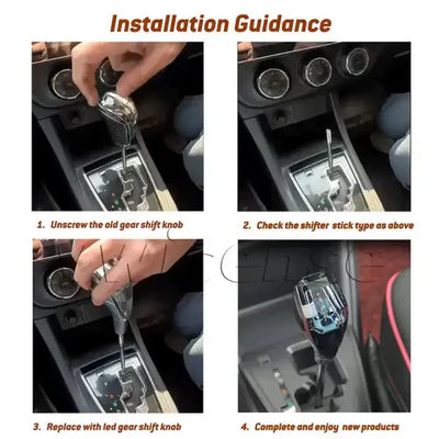 LED Gear Knob - Crystal | 8mm, 10mm, and 12mm Threads | For all Cars including 3XO, Curvv, Roxx and More - Biker.Store - www.biker.store