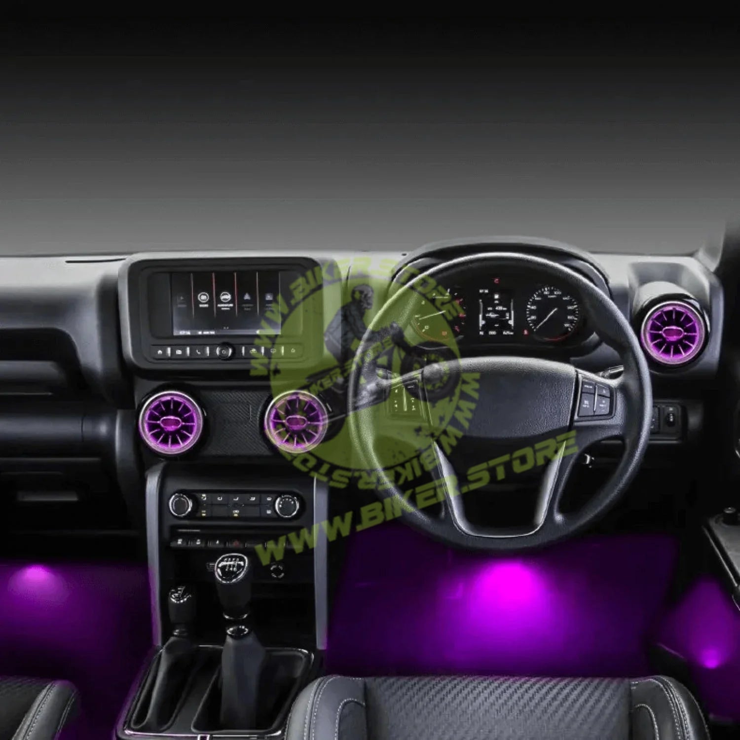 Cardi Ambient, Smart LED Ambient Light AC vent Kit for Interior Car Lighting, Atmosphere Lamp K3 Plus 7th Gen, 4-in-1, For Thar and Thar Roxx proper fit | With App control - Biker.Store - www.biker.store