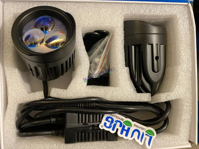 HJG 3 LED Projector Fog Triple Lens 120W Foglight New Model with Power Adaptor Foglight Ultra Wide Dual Intensity LED Driving Fog Lights White/Yellow (2*60W = 120W Total) Universal For All Cars & Bikes HJG New 3 LED Projector Devil HJG 126 Fog - Biker.Store - www.biker.store