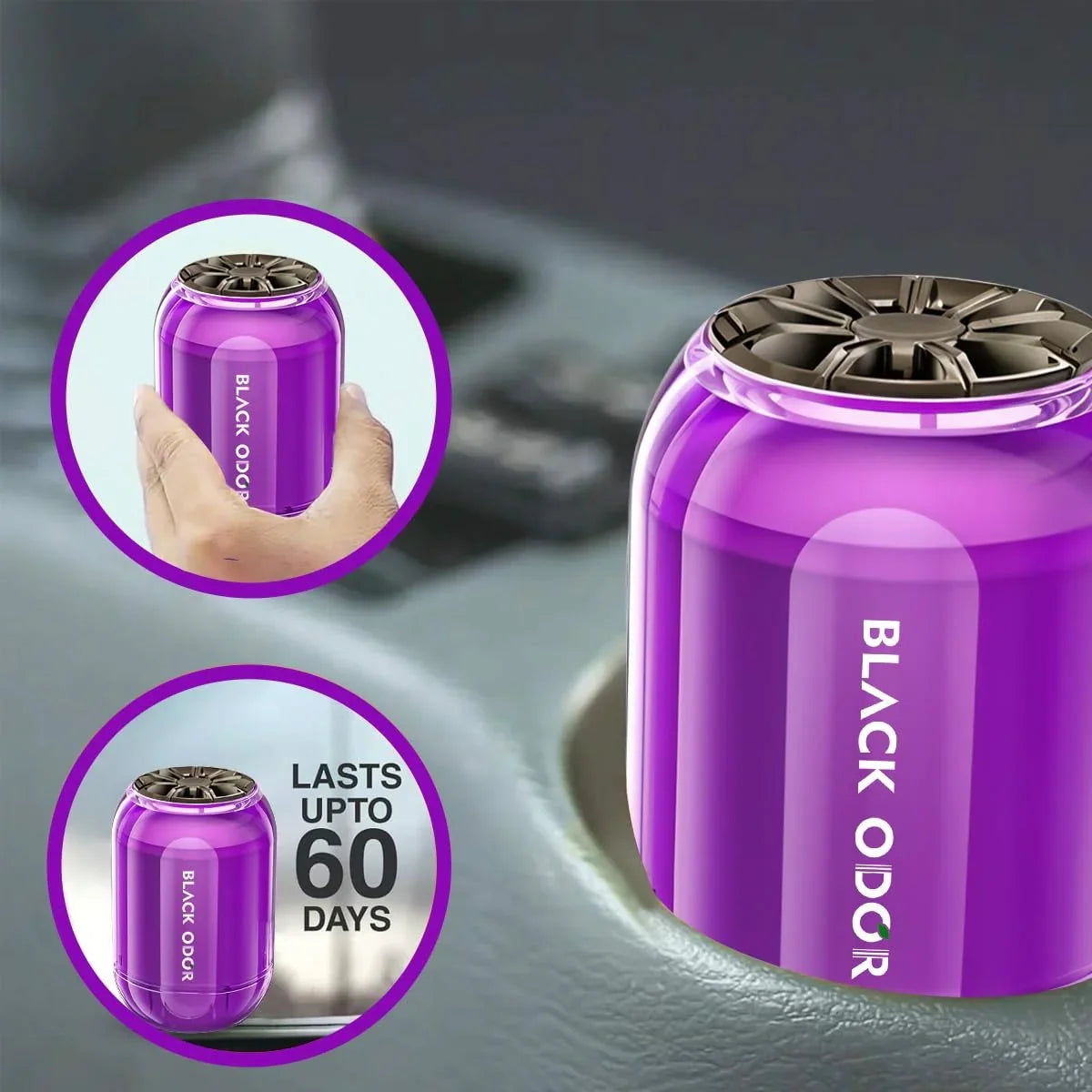 BLACK ODOR BO-8 Lavender Big Size Car Air Freshener – Long-Lasting Natural Oil-Based Fragrance for Car, Home & Office - Biker.Store - www.biker.store
