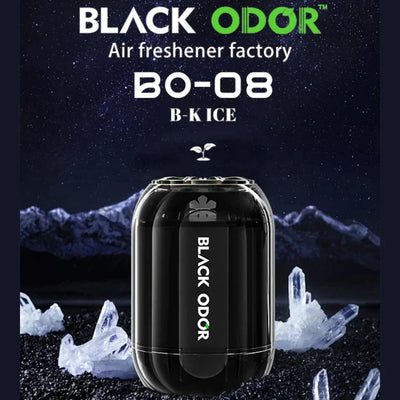BLACK ODOR BO-8 Black Ice Big Size Car Air Freshener | Long-Lasting Natural Oil-Based Fragrance for Car, Home & Office - Biker.Store - www.biker.store