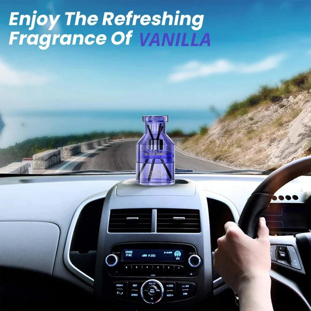 BLACK ODOR BO-12 Vanilla Car Air Freshener | Natural Long-Lasting Vanilla Fragrance for Car, Home & Office - Biker.Store - www.biker.store