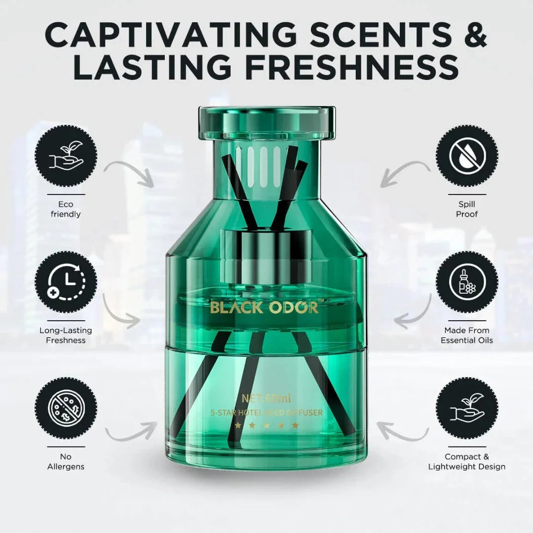 BLACK ODOR BO-12 Lucky Holiday Car Air Freshener | Natural Long-Lasting Fragrance for Car, Home & Office - Biker.Store - www.biker.store
