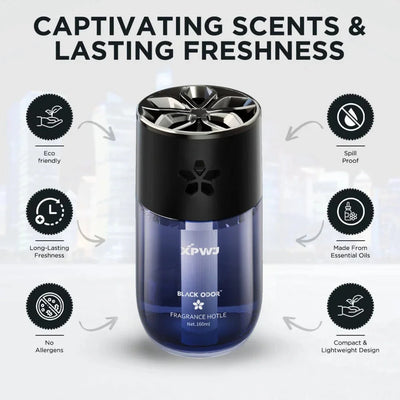 BLACK ODOR BO-13 Shangri-La Car Air Freshener | Natural Long-Lasting Fragrance for Car, Home & Office - Biker.Store - www.biker.store