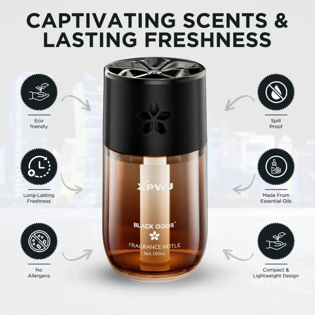 BLACK ODOR BO-13 Crowne Plaza Car Air Freshener | Natural Long-Lasting Fragrance for Car, Home & Office - Biker.Store - www.biker.store