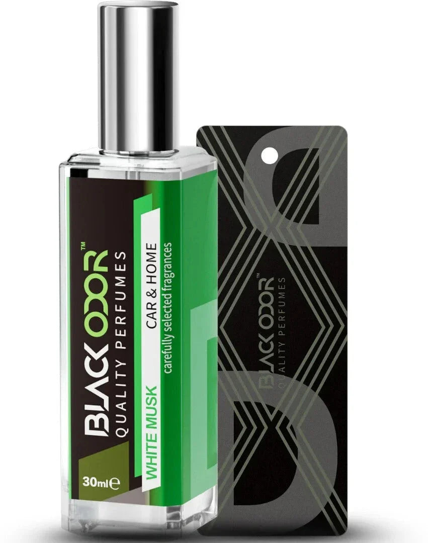 BLACK ODOR BO-34 White Musk Car Freshener Spray | Natural Long-Lasting Car Air Freshener with Bold & Refreshing Fragrance - Biker.Store - www.biker.store