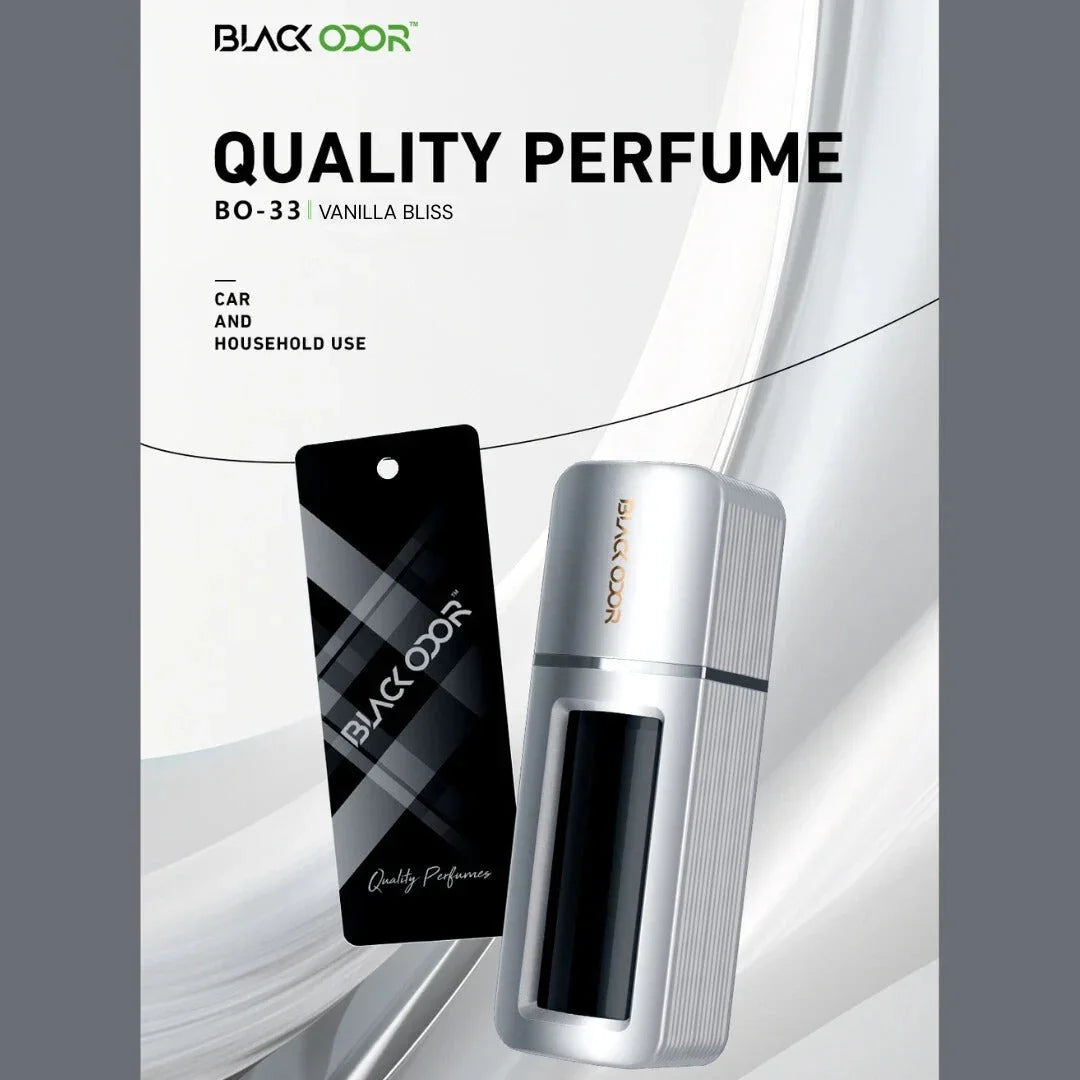 BLACK ODOR BO-33 Vanilla Bliss Car Air Freshener | Natural Long-Lasting Vanilla Bliss Fragrance for Car, Home & Office - Biker.Store - www.biker.store